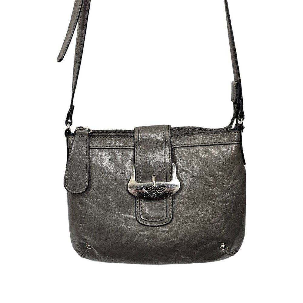 🔥107 Guess Leather Gray Crossbody Bag